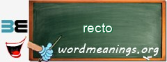 WordMeaning blackboard for recto